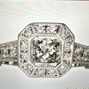 Genuine Earth Mined 2 CTW Diamond Ring